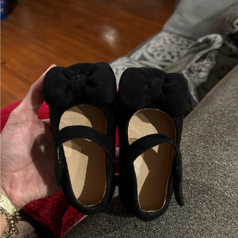 Black Kids Shoes with Bow
